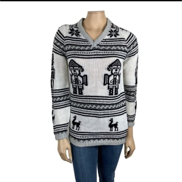 Vintage Handmade Peruvian Llama Sweater NWOT - Picture 1 of 6